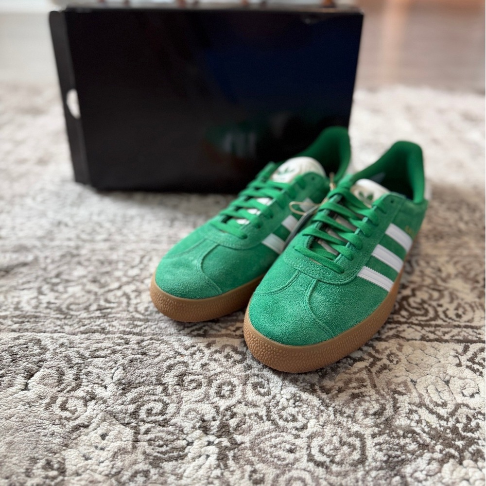 NEW Adidas Gazelle ADV Green White Gum Suede Skate Shoes H04904 Mens 12